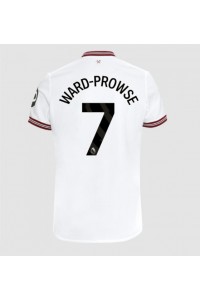West Ham United James Ward-Prowse #7 Jalkapallovaatteet Vieraspaita 2023-24 Lyhythihainen